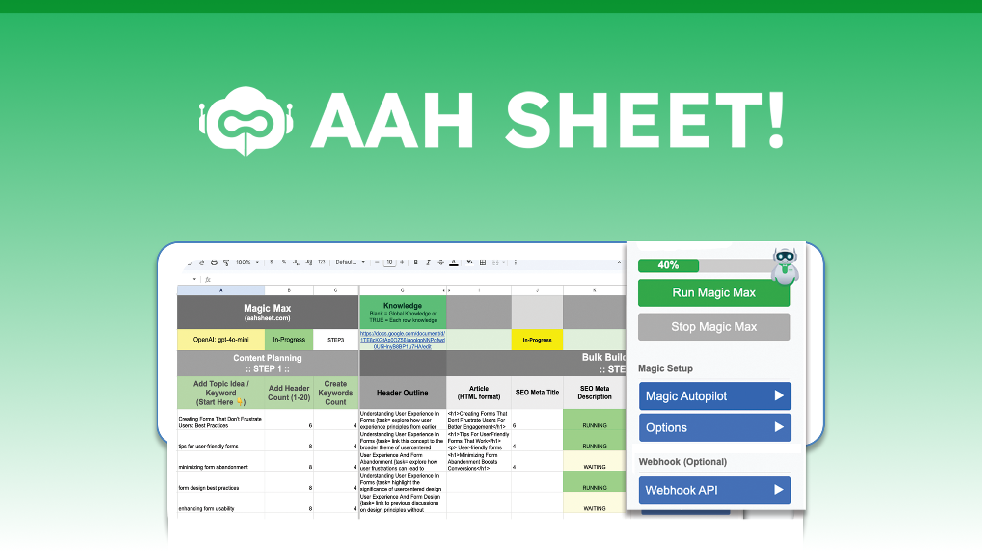 AahSheet
