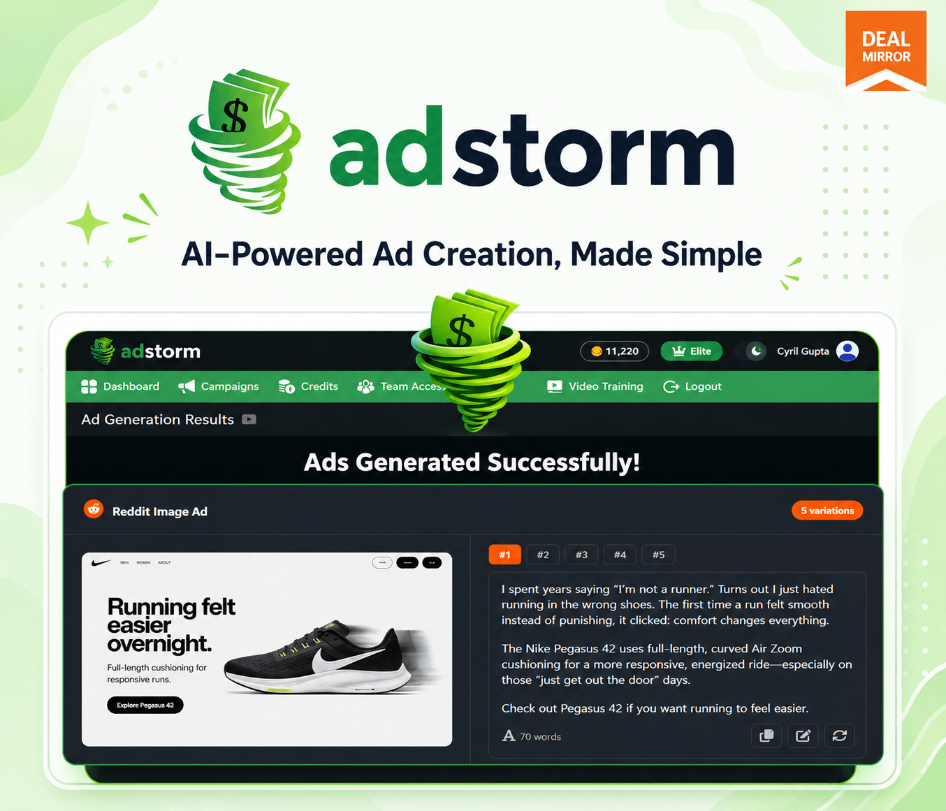 Adstorm: Create High-Converting Ads for Any Platform With AI