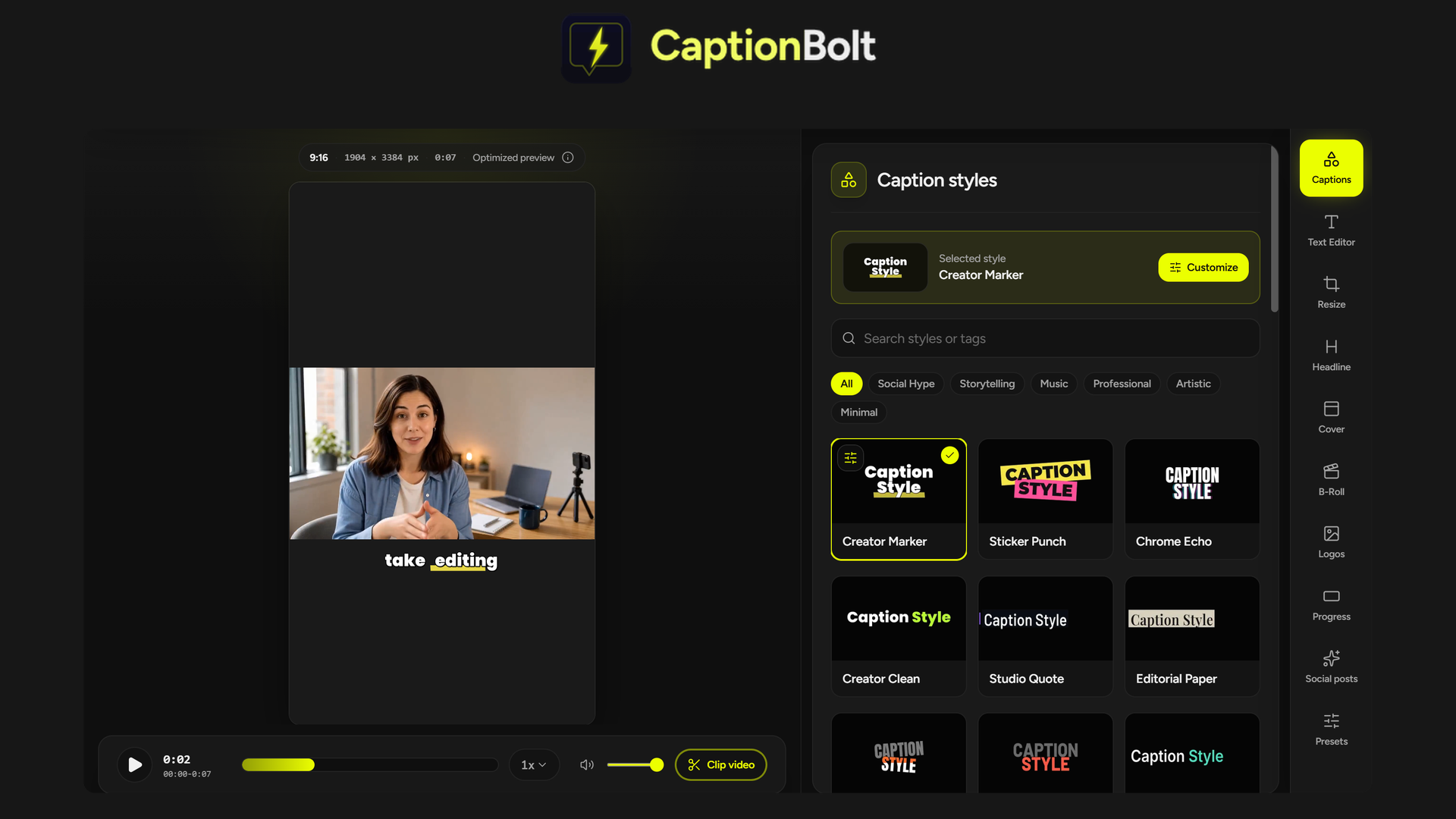 CaptionBolt