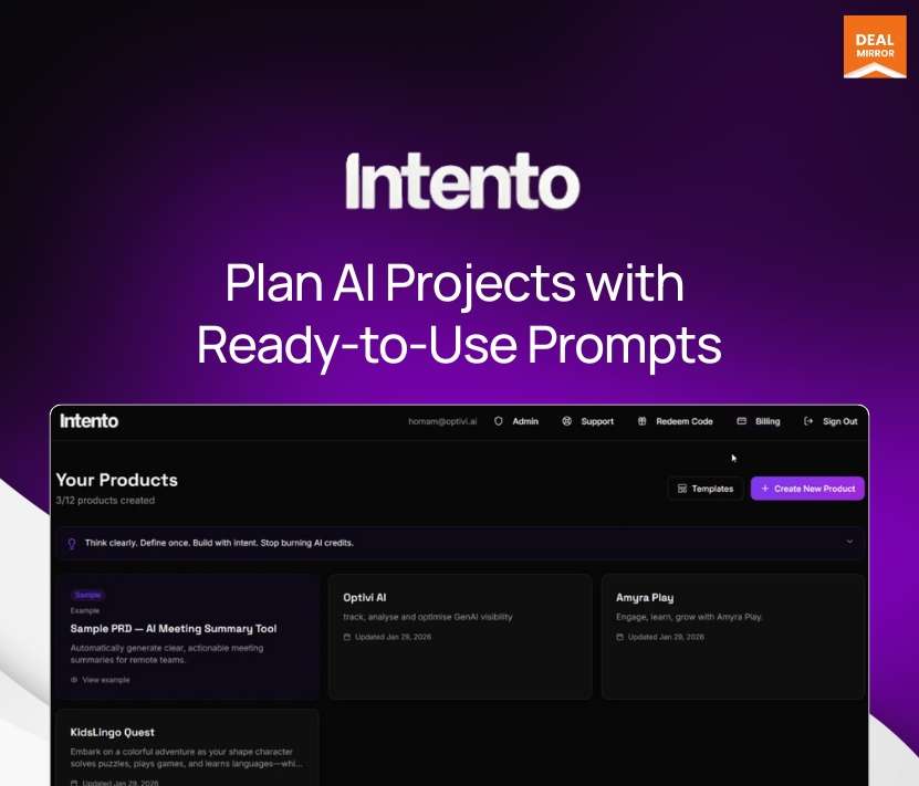 Intento: Convert Ideas into Step-by-Step Project Plans