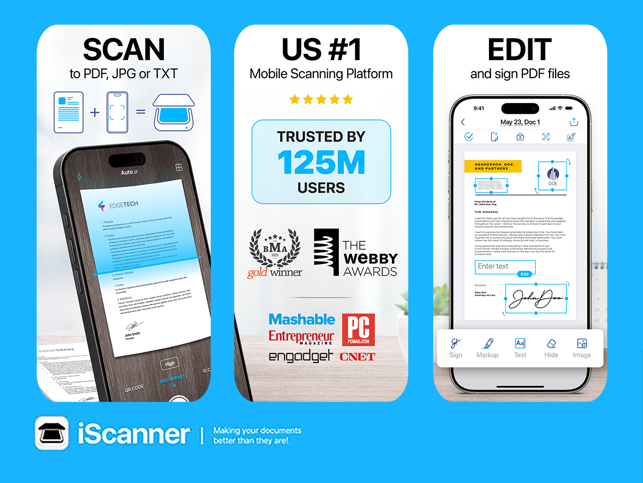iScanner App: Lifetime Subscription (iPhone, iPad & Android)