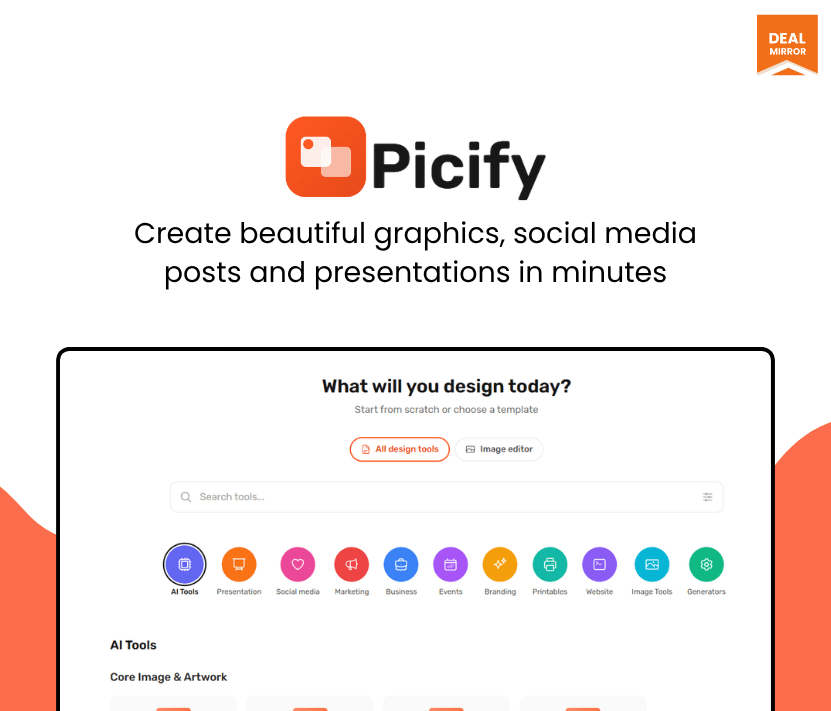 Picify : AI Graphic Design Tool for Stunning Visuals in Minutes