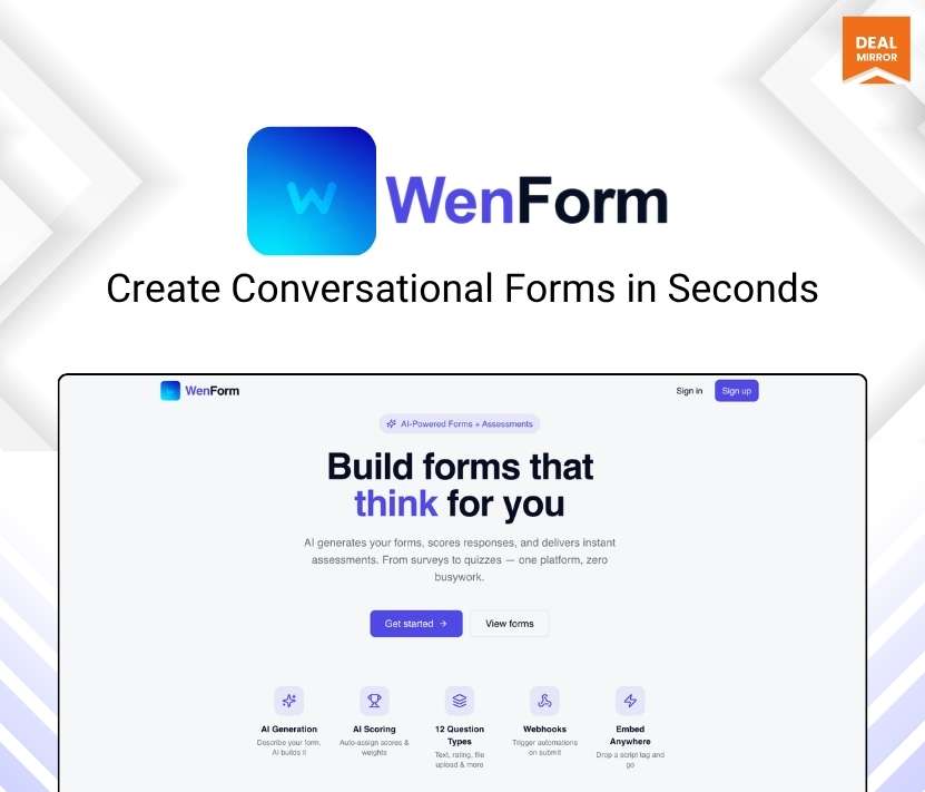 Wenform: AI Form Builder That Creates Smart Conversational Forms